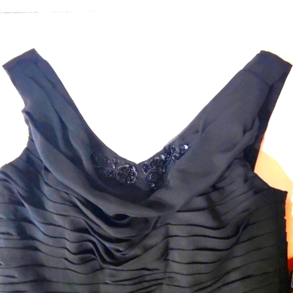 JJ's House Beautiful Black Beaded Ruched Cocktail Dress Custom NEW - Picture 8 of 15